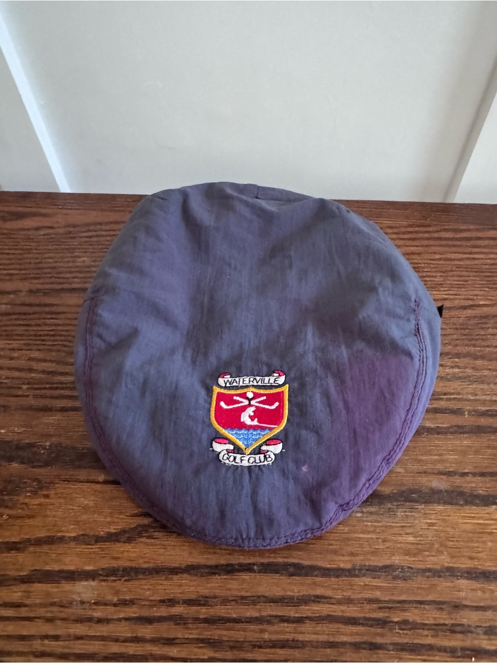 Waterville Golf Club Embroidered Flat Cap in Deep Purple